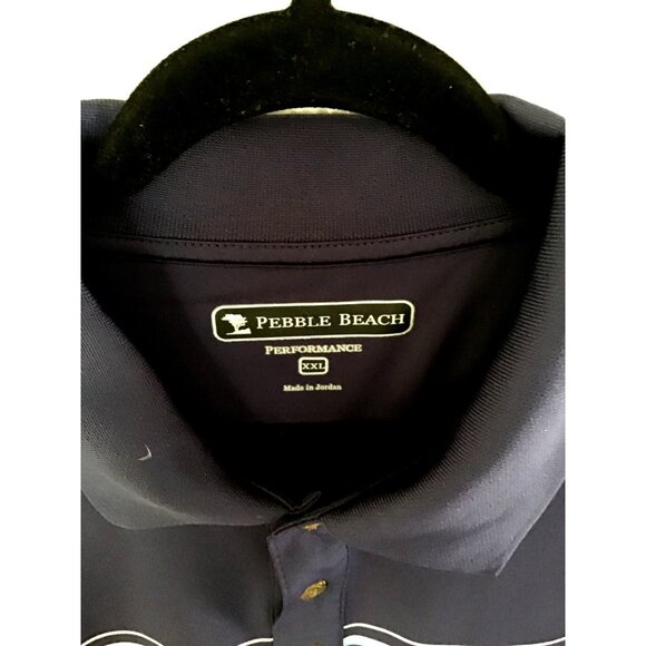 PEBBLE BEACH- MENS PERFORMANCE POLO LIGHT WEIGHT SHIRT SIZE 2XL - Picture 3 of 7